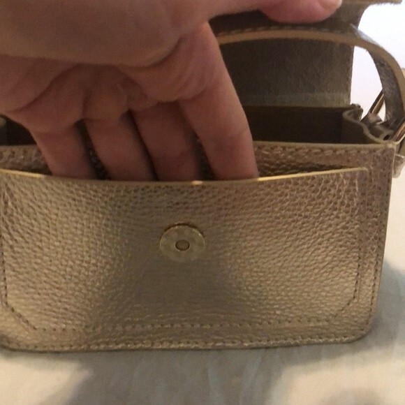 Persaman New York Jacquiline Top Handle Leather Satchel Gold - Picture 4 of 12